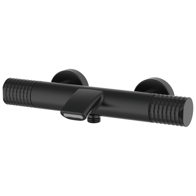 AURA - Thermostat-Duscharmatur - Schwarz PVD