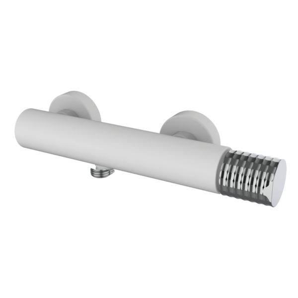 AURA - Duscharmatur - Weiss-Chrome