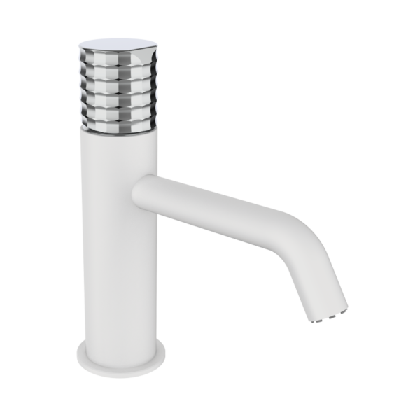 AURA Waschtischarmatur - Weiss Chrome