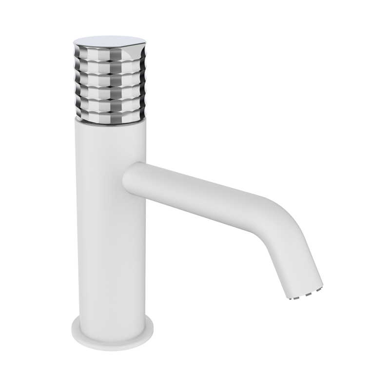 AURA Waschtischarmatur - Weiss Chrome