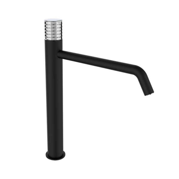 AURA XXL-Waschtischarmatur - Schwarz-Chrome