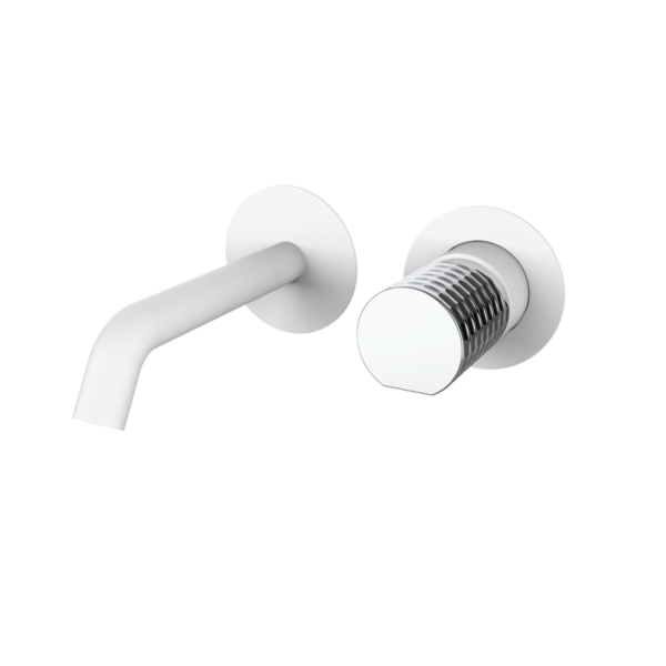 AURA Unterputz-Waschtischarmatur - Weiss-Chrome