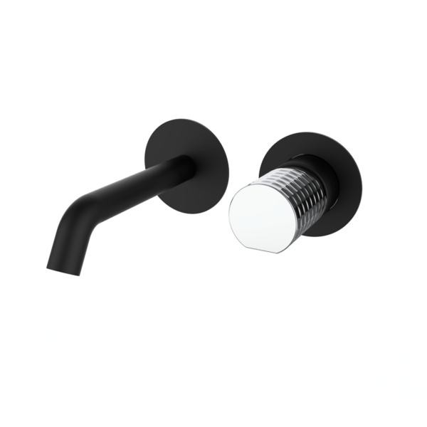 AURA Unterputz-Waschtischarmatur - Schwarz-Chrome