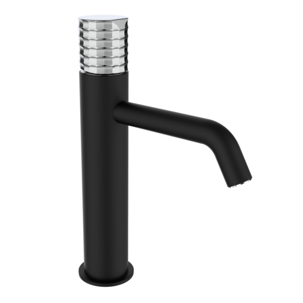 AURA XL-Waschtischarmatur - Schwarz-Chrome