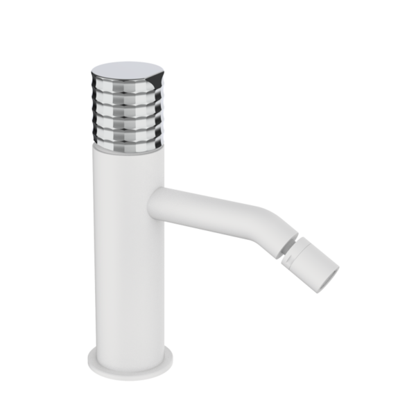 AURA - Bidet-Armatur - Weiss-Chrome