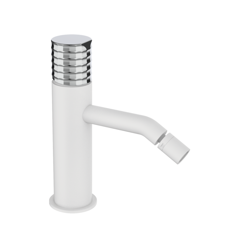 AURA - Bidet-Armatur - Weiss-Chrome