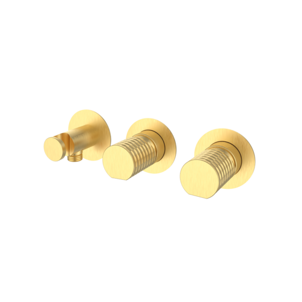 AURA - Unterputz-Mischer mit zwei Bedienelementen - Gold gebürstet PVD