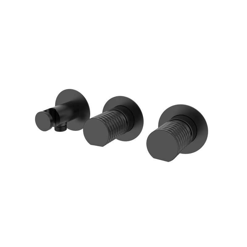 AURA - Unterputz-Mischer mit zwei Bedienelementen - Schwarz PVD