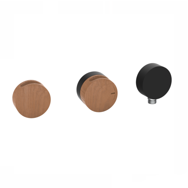 INCOOL Horizontaler Thermostatmischer mit integrierter Halterung Schwarz Ahorn