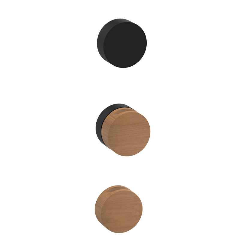 INCOOL Vertikaler Thermostatmischer Schwarz Ahorn