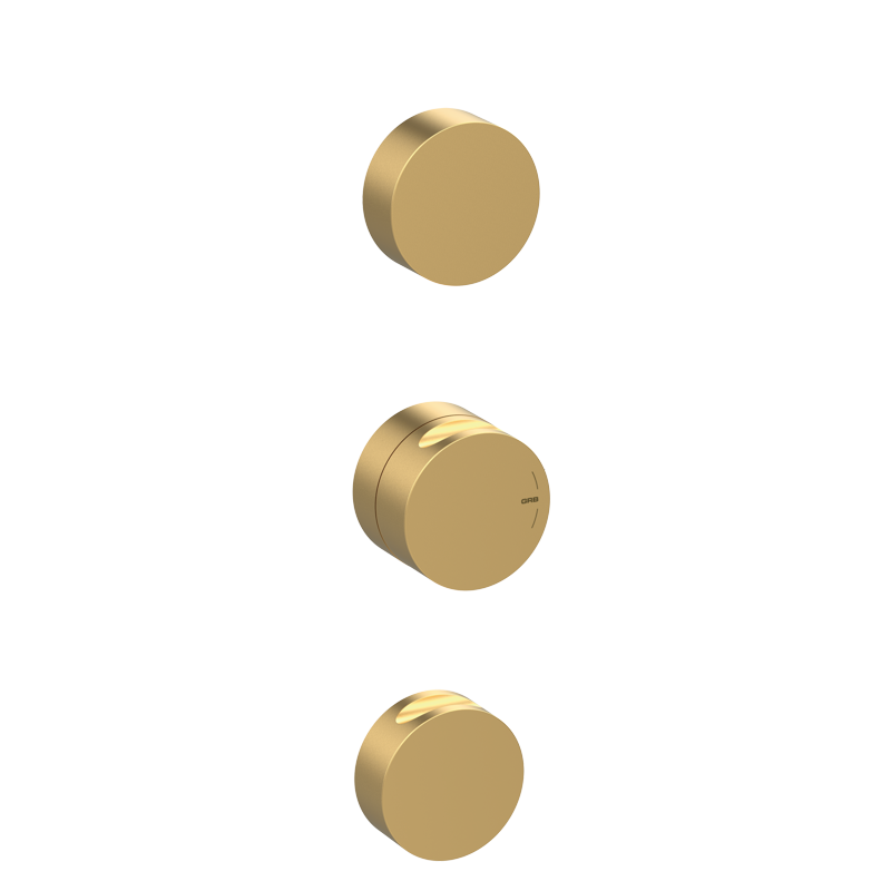 INCOOL Vertikaler Thermostatmischer Gold gebürstet PVD