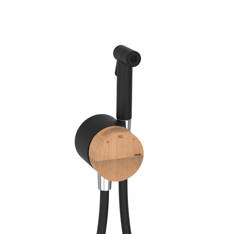 INCOOL Externer Bidetmischer aus Messing - Schwarz Ahorn