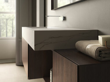 Badezimmermöbel-Set - Dogma Ideagroup - Platte mit integriertem Waschbecken