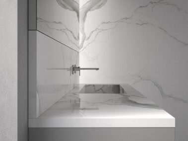 Badezimmermöbel-Set_ SENSE IDEAGROUP - Abdeckplatte mit integriertem Waschbecken