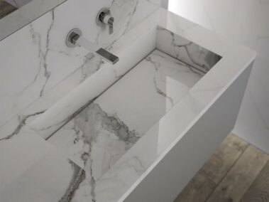 Badezimmermöbel-Set_ SENSE IDEAGROUP - Abdeckplatte mit integriertem Waschbecken