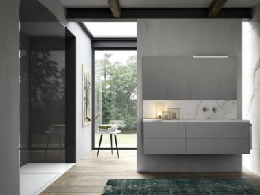 Badezimmermöbel-Set_ SENSE IDEAGROUP - Abdeckplatte mit integriertem Waschbecken