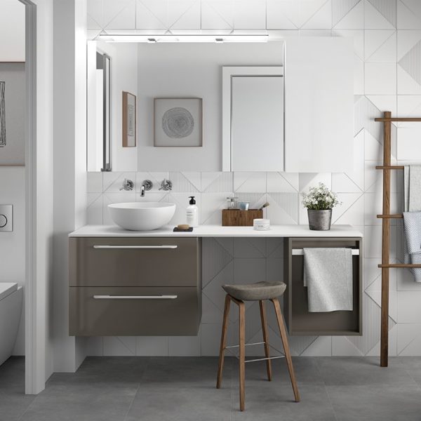 Badmoebel-1600-TAUPE-CHROME Badausstellung Osnabrück