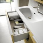 Badmöbel IDEA_Mineralsolid Weiß matt mit integriertem Waschbecken