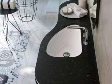 Badmöbel Set - Ideagroup Kollektion - MY SEVENTY PLUS Wenge Mineralmarmo