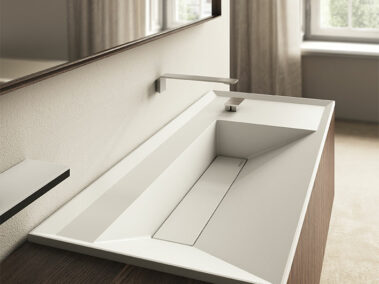 Badmöbel Set – Dogma Ideagroup - Platte Dogma aus Cristalplant mit integriertem Waschbecken