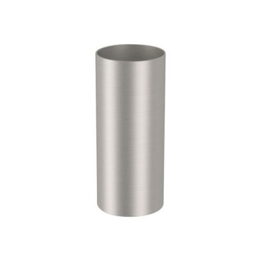 Glas aus gebürstetem Edelstahl