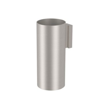 Glas mit Stahl-Stand, alles aus gebürstetem Edelstahl