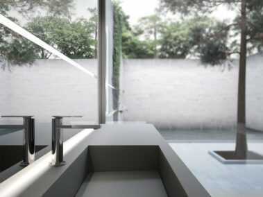 Ideagroup Badezimmereinrichtung_Badmöbel Set - Sense. Waschbecken aus Fenix Grigio