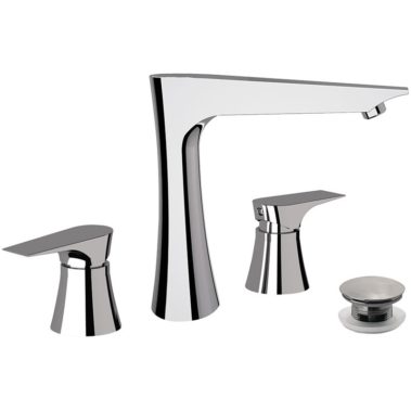 Waschtisch-Batterie mit cllick-clack Ablaufgarnitur