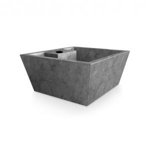 Entdecken Sie die ästhetische Raffinesse von Aufsatzwaschbecken aus schwarzem Naturstein in unserer Badausstellung