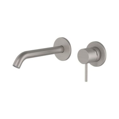 Wandarmatur aus gebürstetem edelstahl