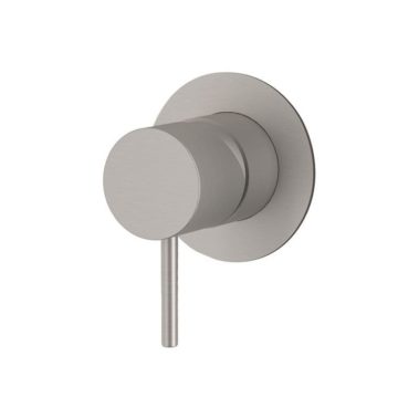 badarmatur aus gebürstetem edelstahl