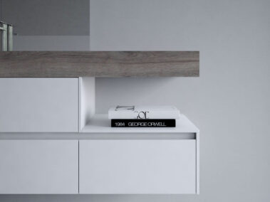 badmöbel - idea group-nyu-Unterschränke in der matten Lackausführung Bianco