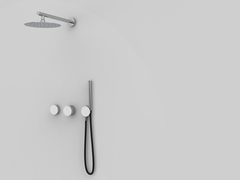 Duschmischer-Set, mit 2 Ausgängen