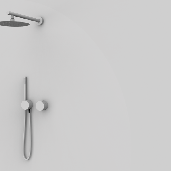 Duschmischer-Set, 2-Wege Weiß