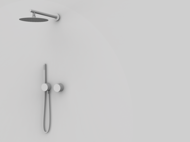 Duschmischer-Set, 2-Wege Weiß