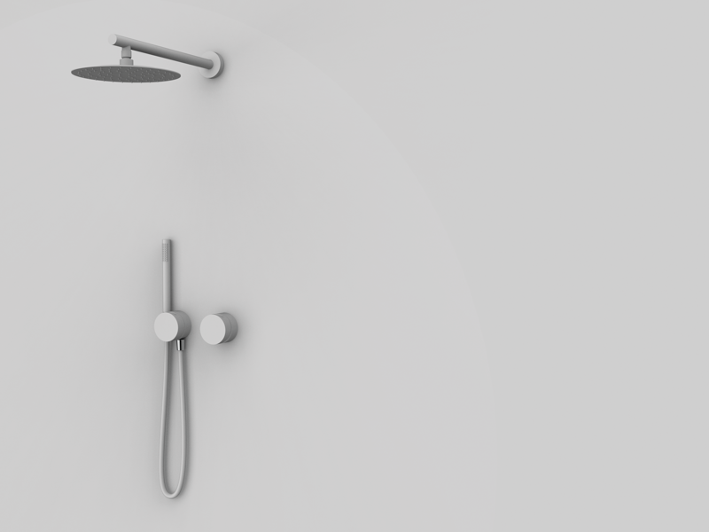 Duschmischer-Set, 2-Wege Weiß