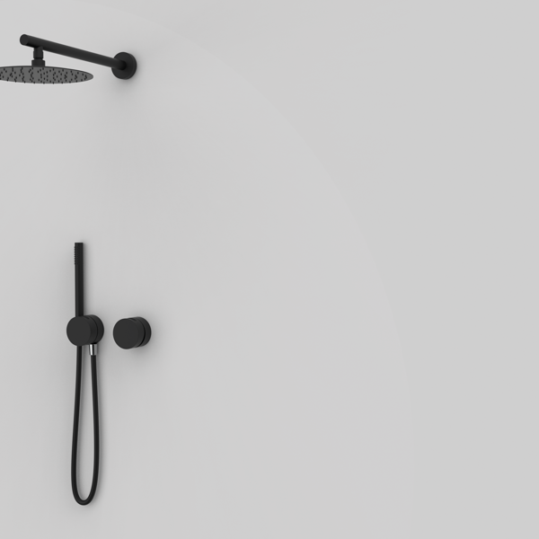 Duschmischer-Set, 2-Wege Schwarz